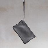 Koeienhuid clutch - Zwart leder