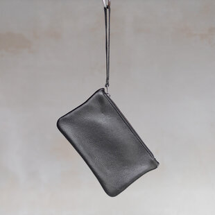Lederen Clutch - Zwart