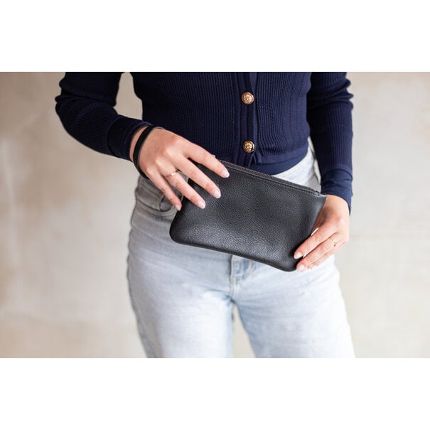 Van Buren sinds 1861 Koeienhuid clutch - Zwart leder
