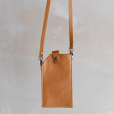 Telefoontasje  - Cognac leder