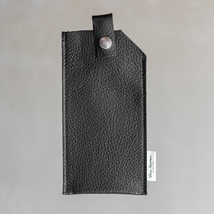 Brillenhoesje  - Zwart leder