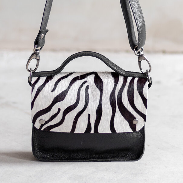 Van Buren sinds 1861 Tas Maren - Zwart/zebra front