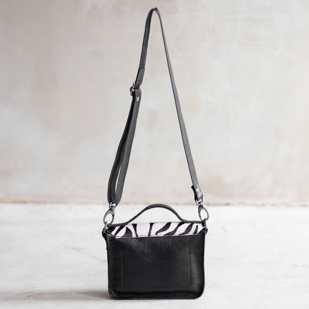 Van Buren sinds 1861 Tas Maren - Zwart/zebra front