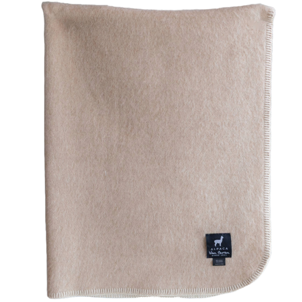 Van Buren sinds 1861 Alpaca wollen babydeken - Beige