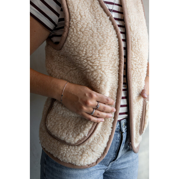 Van Buren sinds 1861 Wollen bodywarmer Taru - Camel - L