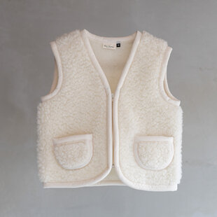 Wollen kinderbodywarmer Nilo - Off-White - 4 maten
