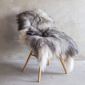 Ijslands schapenvacht XXL - Natuurlijk grijs - ca. 110x77cm -  SVV-439