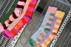 Wollen en glitter sokken