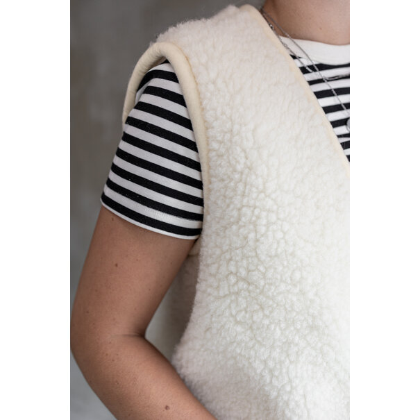 Van Buren sinds 1861 Wollen bodywarmer Taru - Off-White - M