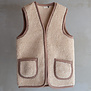 Wollen bodywarmer Taru - Camel - L