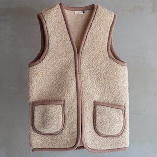 Wollen bodywarmer Taru - Camel - 7 maten