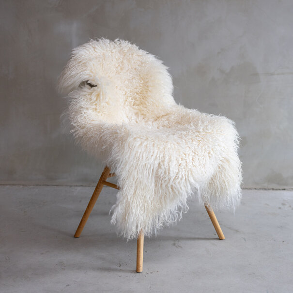 Van Buren sinds 1861 Gekruld Schapenvacht Wit - ca. 120x73cm - SVV-505