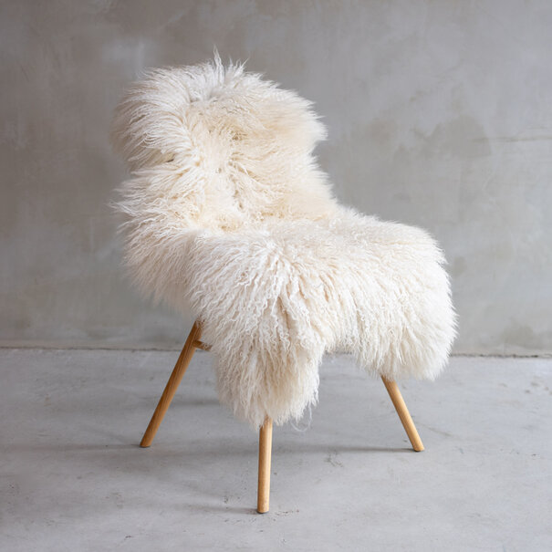 Van Buren sinds 1861 Gekruld Schapenvacht Wit - ca. 120x65cm - SVV-508