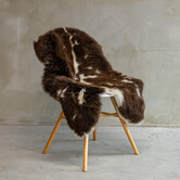 Uniek Gefotografeerd Texels Gemêleerd/Bont Schapenvacht ca. 110x80cm - SVV-591