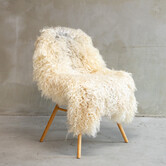 Uniek Gefotografeerd Gotland Wit/Grijs Schapenvacht ca. 128x77cm - SVV-617