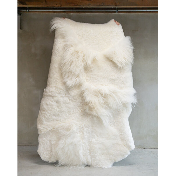 Van Buren sinds 1861 Uniek Gefotografeerd Schapenvacht Multilayer Karpet Wit ca. 180x120cm - SKM-122