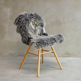 Uniek Gefotografeerd Tibetaans Grijs Schapenvacht ca. 104x60cm - SVV-596