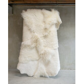 Uniek Gefotografeerd Schapenvacht Multilayer Karpet Wit ca. 180x120cm - SKM-123