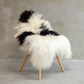 Uniek Gefotografeerd IJslands Zwartbont Schapenvacht ca. 112x77cm - SVV-616