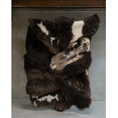 Uniek Gefotografeerd Schapenvacht Multilayer Karpet Bruin ca. 180x120cm - SKM-128