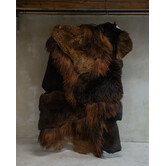 Uniek Gefotografeerd Schapenvacht Multilayer Karpet Bruin ca. 180x120cm - SKM-127