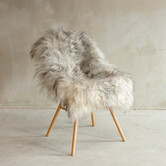 Uniek gefotografeerd IJslands Natuurlijk Grijs Schapenvacht - ca. 128x77cm - SVV-654