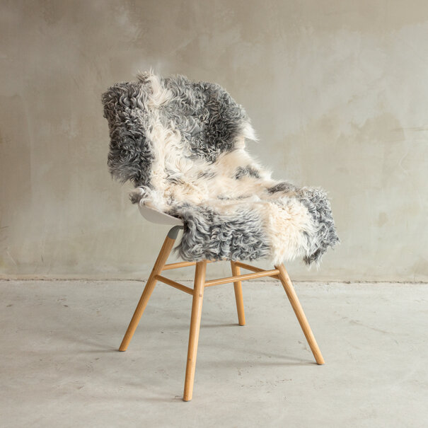 Van Buren sinds 1861 Uniek gefotografeerd Tibetaans Natuurlijk Grijs Schapenvacht - ca. 103x60cm - SVV-648