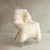 Uniek gefotografeerd Gemêleerd Schapenvacht XXL - ca. 138x73cm - SVV-638