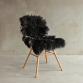 Uniek gefotografeerd Tibetaans Natuurlijk Grijs Schapenvacht - ca. 134x74cm - SVV-646