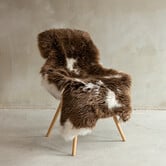 Uniek gefotografeerd Texels Bont Schapenvacht XXL - ca. 133x73cm - SVV-675