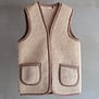 Wollen bodywarmer Taru - Camel - M