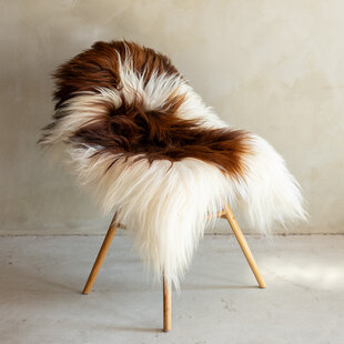 Uniek IJslands Schapenvacht Bruin Bont - SVV-691