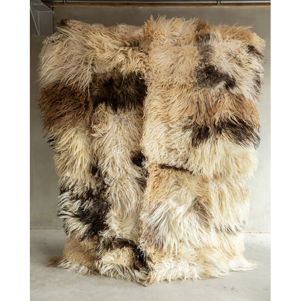 Van Buren sinds 1861 Uniek Gefotografeerd Schapenvacht Vloerkleed (Karpet) - Krul/Bergschaap - 200x150 cm - SKK-193