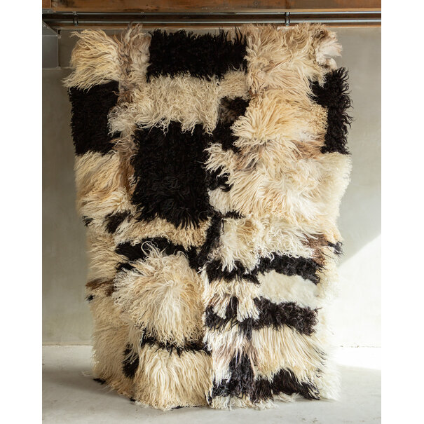 Van Buren sinds 1861 Uniek Gefotografeerd Schapenvacht Vloerkleed (Karpet) - Krul/Bergschaap - 200x150 cm - SKK-187