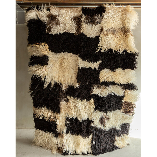 Van Buren sinds 1861 Uniek Gefotografeerd Schapenvacht Vloerkleed (Karpet) - Krul/Bergschaap - 200x150 cm - SKK-186