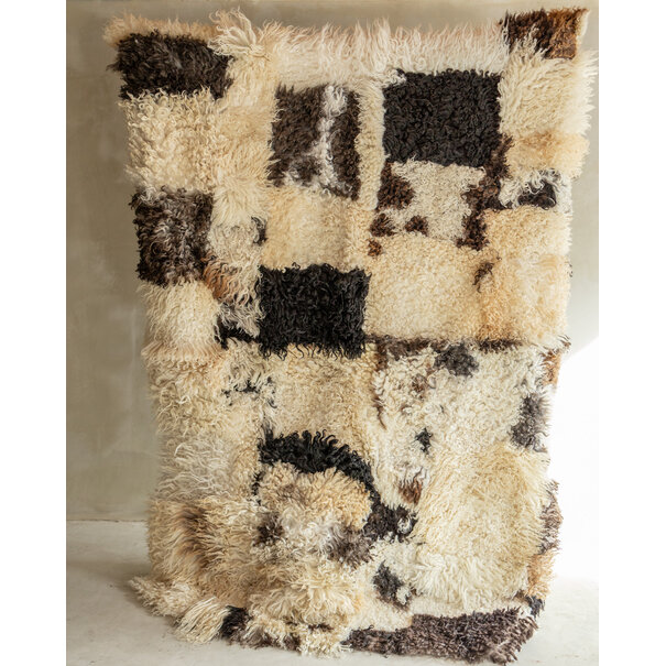 Van Buren sinds 1861 Uniek Gefotografeerd Schapenvacht Vloerkleed (Karpet) - Krul/Bergschaap - 200x150 cm - SKK-183