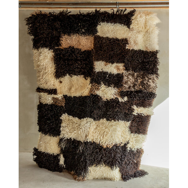 Van Buren sinds 1861 Uniek Gefotografeerd Schapenvacht Vloerkleed (Karpet) - Krul/Bergschaap - 200x150 cm - SKK-184