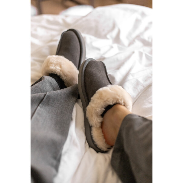 Van Buren sinds 1861 Lamsvacht Slippers Lumi Grijs - Maat 37 t/m 43