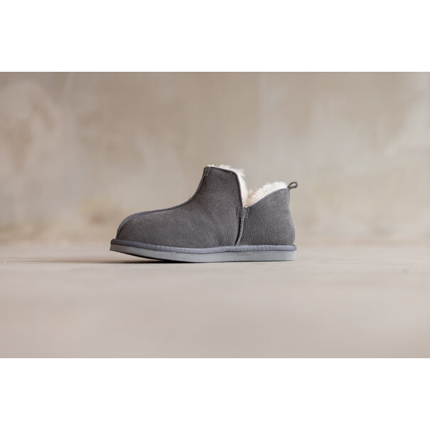 Van Buren sinds 1861 Lamsvacht Pantoffels Nooa Grijs - Maat 37 t/m 43