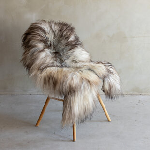 Uniek IJslands Natuurlijk Grijs Schapenvacht - SVV-762