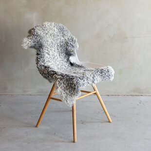 Uniek Tibetaans Natuurlijk Grijs Schapenvacht - SVV-769