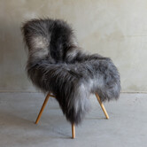 Uniek gefotografeerd Texels gemêleerd schapenvacht - ca. 122x77cm - SVV-736