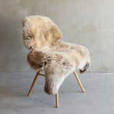 Uniek gefotografeerd Texels gemêleerd schapenvacht - ca. 115x73cm - SVV-737