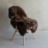 Uniek gefotografeerd Texels gemêleerd schapenvacht - ca. 104x70cm - SVV-730