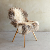 Uniek gefotografeerd Krul/Berg schapenvacht - ca. 108x57cm - SVV-836