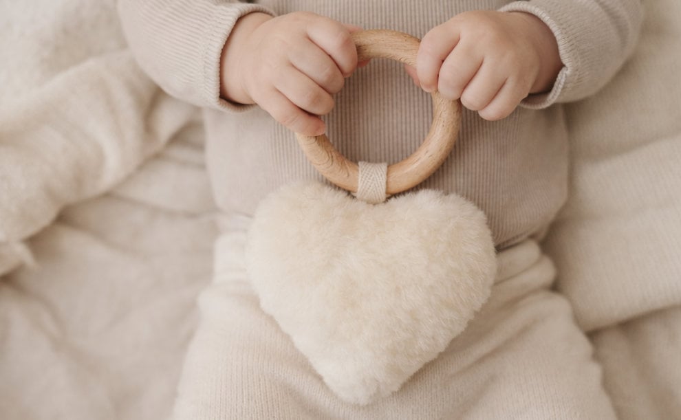 Babyaccessoires aus weichem Lammfell