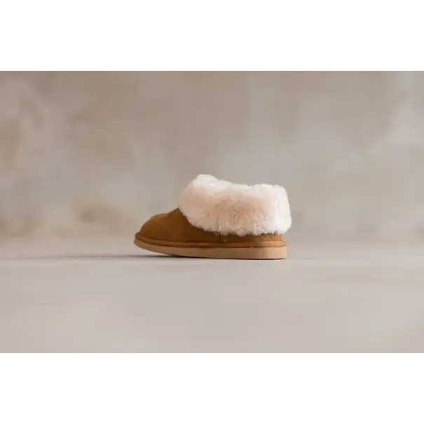Van Buren sinds 1861 Pantoffels Tuula Camel - Maat: 38