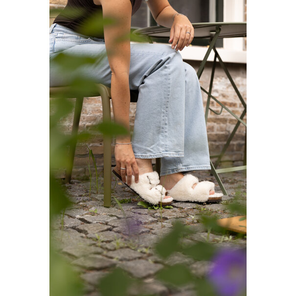 Van Buren sinds 1861 Crossbreed Slipper Sola - Off-White - Maat 36 t/m 42