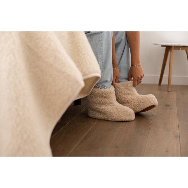 Van Buren sinds 1861 Wollen sloffen Sami - Beige