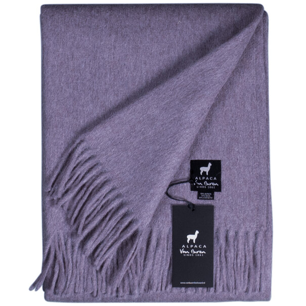 Van Buren sinds 1861 Alpaca Wollen Plaid - Paars - 200x150cm